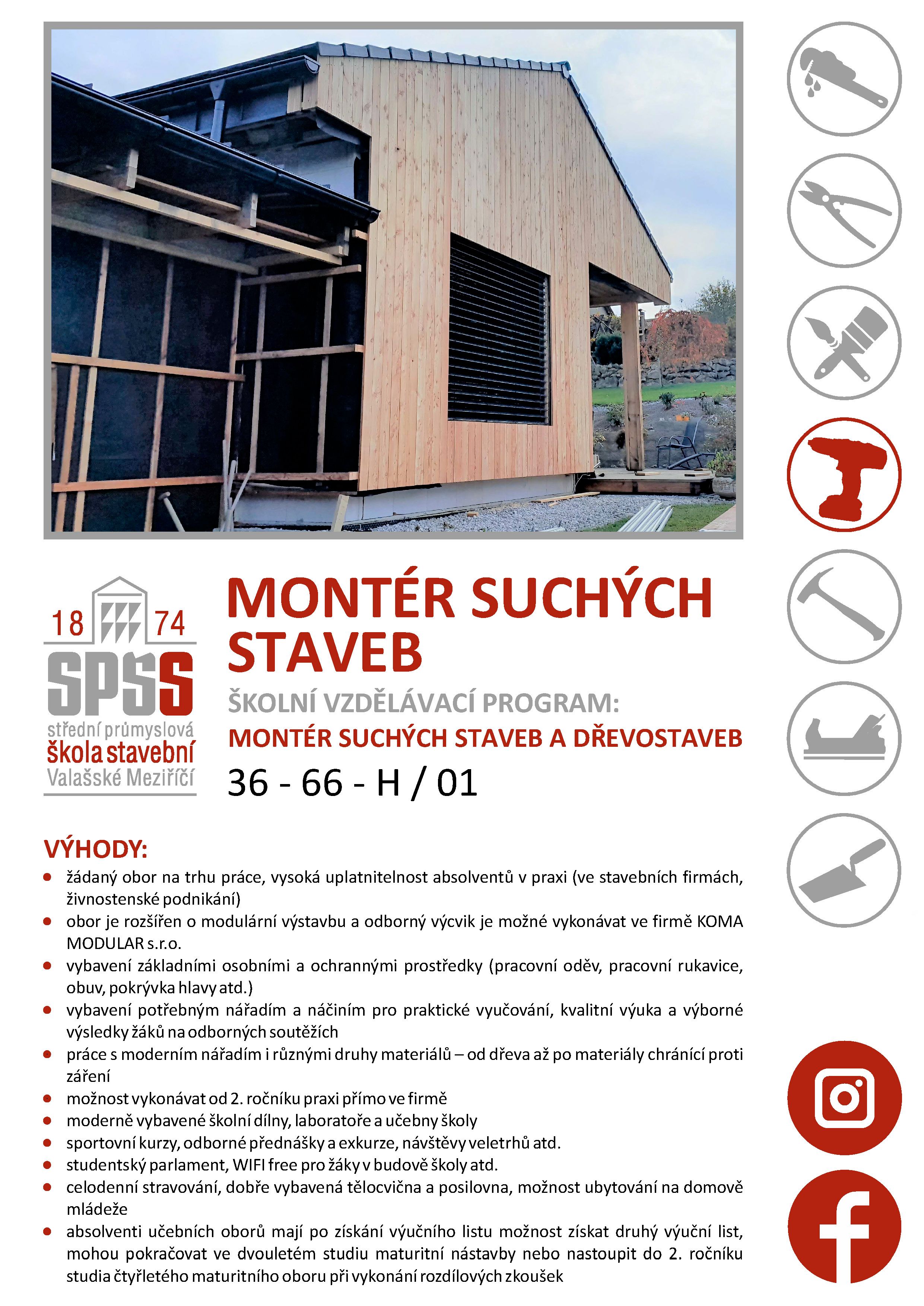 Montér suchých staveb SPŠSVM